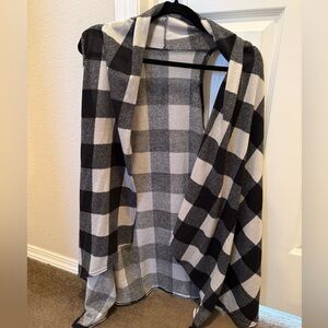 Black and white checkered vest